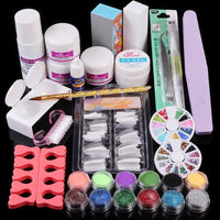 Nail kit Acrylic Liquid Powder Set False Nail Extension French Tips Files Nail Glitter Powder Decoration DIY Manicure Tool Kit