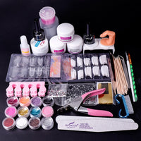 Nail kit Acrylic Liquid Powder Set False Nail Extension French Tips Files Nail Glitter Powder Decoration DIY Manicure Tool Kit