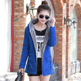 Sweatshirt women new Korean version of the thick M-3XL plus size yellow gray green long-sleeve Slim hoodies JD406