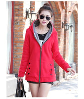 Sweatshirt women new Korean version of the thick M-3XL plus size yellow gray green long-sleeve Slim hoodies JD406