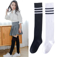 Girls Socks Fashion Stockings Warm Thigh High Over Knee Cotton High Socks Girls Womens Female Long Striped Knee Sock