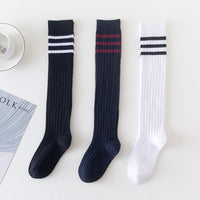 Girls Socks Fashion Stockings Warm Thigh High Over Knee Cotton High Socks Girls Womens Female Long Striped Knee Sock