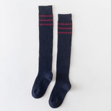 Girls Socks Fashion Stockings Warm Thigh High Over Knee Cotton High Socks Girls Womens Female Long Striped Knee Sock