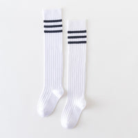 Girls Socks Fashion Stockings Warm Thigh High Over Knee Cotton High Socks Girls Womens Female Long Striped Knee Sock