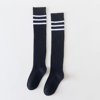 Girls Socks Fashion Stockings Warm Thigh High Over Knee Cotton High Socks Girls Womens Female Long Striped Knee Sock