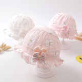 Newborn Baby Hat Cute Rabbit Bow Thin Cotton hat Baby Hat Breathable Sun Hat