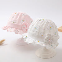 Newborn Baby Hat Cute Rabbit Bow Thin Cotton hat Baby Hat Breathable Sun Hat