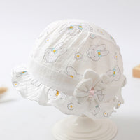 Newborn Baby Hat Cute Rabbit Bow Thin Cotton hat Baby Hat Breathable Sun Hat