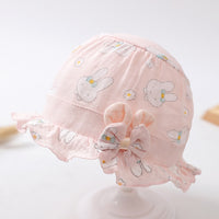 Newborn Baby Hat Cute Rabbit Bow Thin Cotton hat Baby Hat Breathable Sun Hat