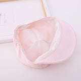 Lovely Cartoons Newborn Cap Bunny Sun Protection Windproof Spring And Autumn Solid Color Peaked Cap