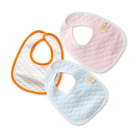 Newborn Baby Saliva Towel Bib Bib Thickened Double Layer Quilted Cotton Pure Color Soft Baby Saliva Towel Snap Button NewbornBib