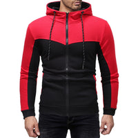Sweatshirt Mens Autumn Winter Casual Packwork Slim Fit Sweatshirt Hoodies Top Men's zipper Warm Outdoor sport Top Coat