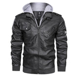 New Popular Men's Slim Zipper High Quality Handmade PU Cotton Coat Spring And Autumn Black Gray Wine Red Brown 4 Colors Jacket
