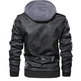New Popular Men's Slim Zipper High Quality Handmade PU Cotton Coat Spring And Autumn Black Gray Wine Red Brown 4 Colors Jacket