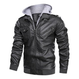 New Popular Men's Slim Zipper High Quality Handmade PU Cotton Coat Spring And Autumn Black Gray Wine Red Brown 4 Colors Jacket