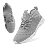 Damyuan Couple Casual Sports Shoes Men Women Mesh Breathable Comfortable Jogging Trainer Shoes Outdoor Walking Black Sneakers