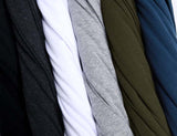 Elastic Mens T-Shirt V-Neck Long Sleeve Men T Shirt For Male Lycra And Cotton T-Shirts Man Clothing TShirt Brand Tees