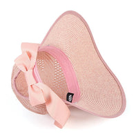 Summer Straw Hat For Women Wide Brim beach Cap UV Protection Visor Sun Hats Bow Korean Style Panama Floppy Sunhat