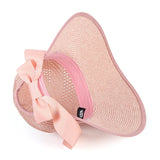 Summer Straw Hat For Women Wide Brim beach Cap UV Protection Visor Sun Hats Bow Korean Style Panama Floppy Sunhat