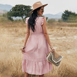 Fashion Short Sleeve Woman Dress Summer Pink V Neck Lace Hollow Out Slim Midi Dresses For Women Casual Elegant Vestidos