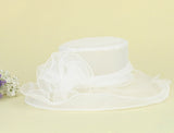 New Hot Fashion Women Elegant Solid Color Floral Caps Wedding Church Hat Bucket Sun Hats