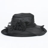 New Hot Fashion Women Elegant Solid Color Floral Caps Wedding Church Hat Bucket Sun Hats