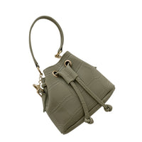 New Fashion Trend Women Alligator Pattern PU Leather Bucket Bag Chain Strap Drawstring Shoulder Tote Mini Crossbody Handbags