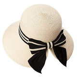 Comhats Summer Bucket  Straw Hat For Women Sun UV Protection Foldable Packable Travel Beach Ladies