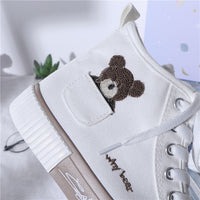 Women's Sneakers Kawaii Shoes Sports Vulcanized High Top Flats Casual Fashion Bear Spring Cute Harajuku Running