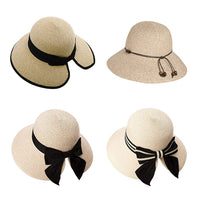 Comhats Summer Bucket  Straw Hat For Women Sun UV Protection Foldable Packable Travel Beach Ladies