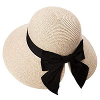 Comhats Summer Bucket  Straw Hat For Women Sun UV Protection Foldable Packable Travel Beach Ladies