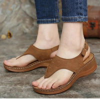 Women Sandals New Clip Toe Wedges Shoes For Women Summer Sandalias Mujer Beach Casual Heels Sandals Platform Flip Flops