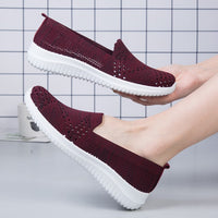 Women Platform Shoes Light Sneakers Breathable Mesh Summer Outdoor Slip-On Sock Casual Shoes Plus Size Tennis Feminino Sapatilha