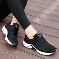 Walking air cushion platform sneakers women shoes lace-up mesh breathable anti-skid casual shoes woman sneakers