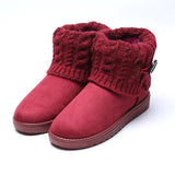 Snow boots autumn and winter new warm cotton boots thick woolen tube flat bottom student shoes female high top soft bottom