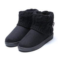 Snow boots autumn and winter new warm cotton boots thick woolen tube flat bottom student shoes female high top soft bottom