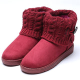 Snow boots autumn and winter new warm cotton boots thick woolen tube flat bottom student shoes female high top soft bottom