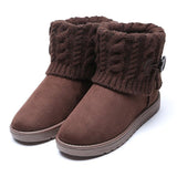 Snow boots autumn and winter new warm cotton boots thick woolen tube flat bottom student shoes female high top soft bottom