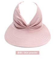 New Hat Spring Summer Female Sun Hat Female UV Resistant Elastic Top Empty Cap Ponytail Hat Visor Hat Beach Hat Women