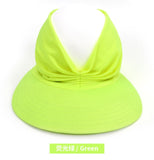 New Hat Spring Summer Female Sun Hat Female UV Resistant Elastic Top Empty Cap Ponytail Hat Visor Hat Beach Hat Women