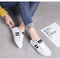 Women's Genuine Leather Sneakers Women Casual Fashionable Sports Shoes Vulcanized Woman Summer Flat Shoe Ladies White Sneakers