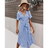 Women Dresses Summer Fashion Polka Dot Split Boho Dress Women Clothing Casual Beach Vacation Long Dresses Vestido De Mujer