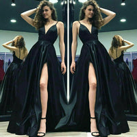 Women Wedding Bridesmaid Long Party Ball Prom Gown long V Neck Dress